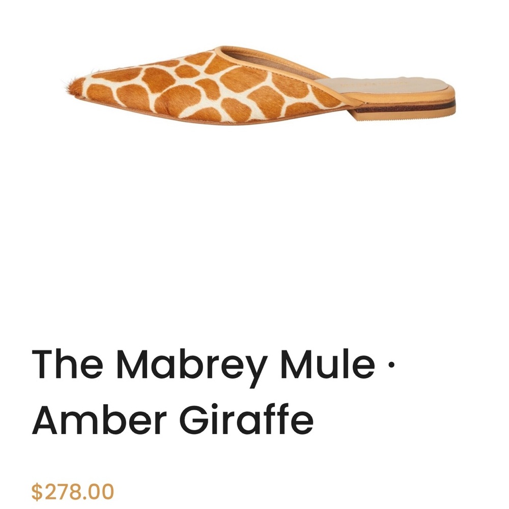 Sarah Stewart Mabrey Mule in Amber Giraffe